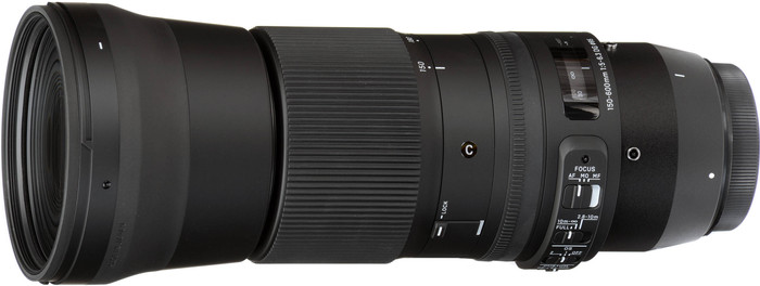 Sigma 150-600mm f/5-6.3 DG OS HSM C Nikon F + TC-1401 1.4x linkerkant