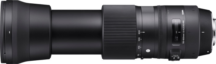 Sigma 150-600mm f/5-6.3 DG OS HSM C Nikon F + TC-1401 1.4x voorkant