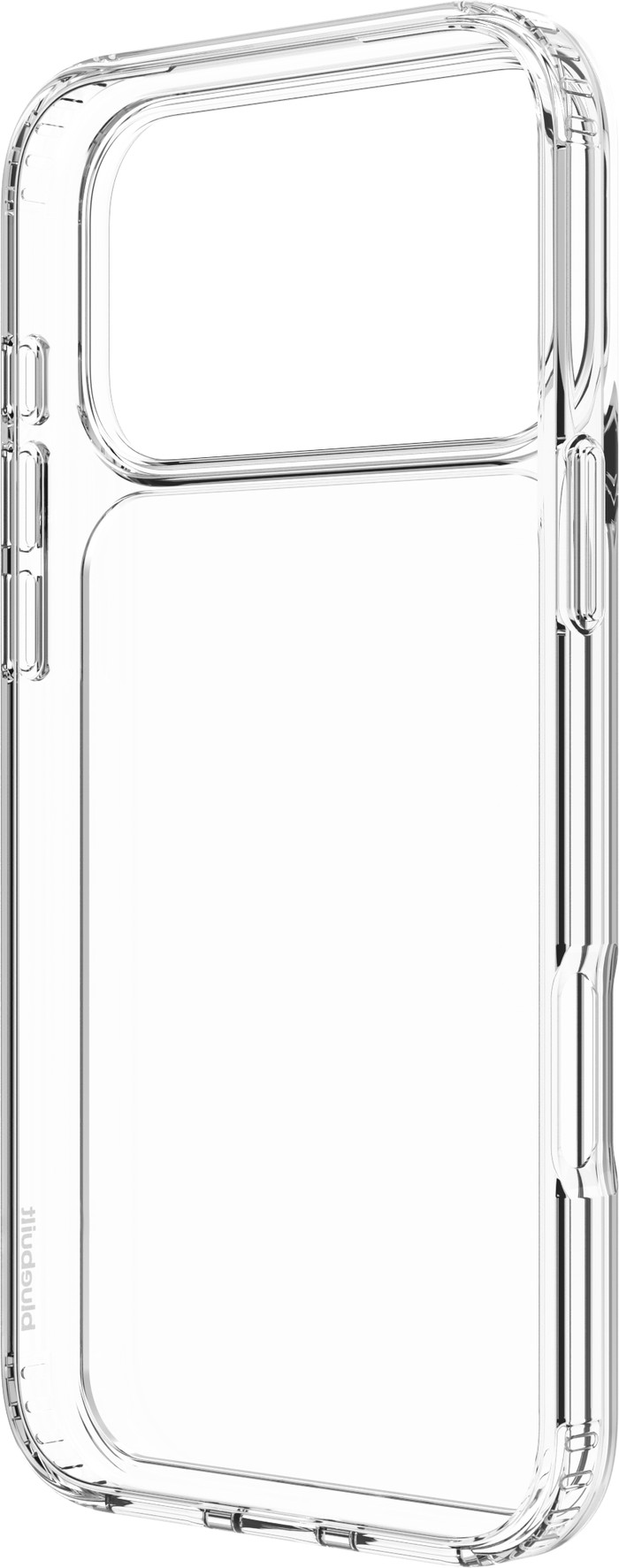 BlueBuilt Protective Back Cover iPhone 17 Pro Max Transparent + Screen Protector Duo Pack left side