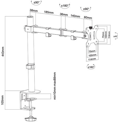 ACT AC8301 Monitorarm null