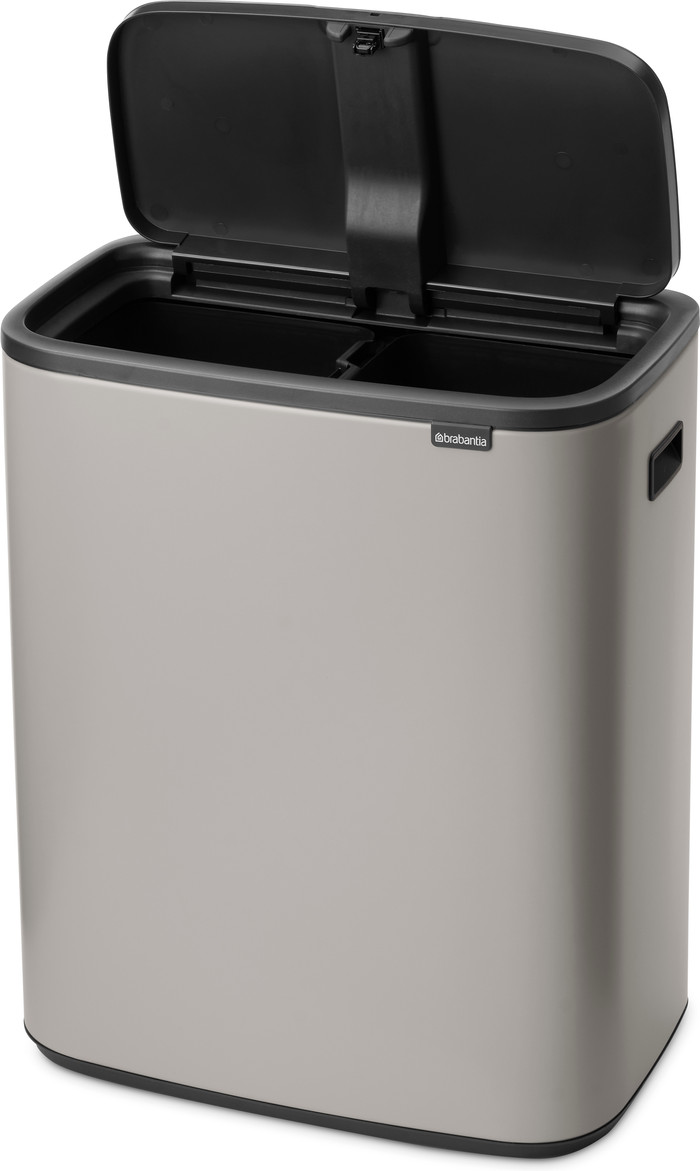 Brabantia Bo Touch Bin 2 x 30 liter Soft Grey detail