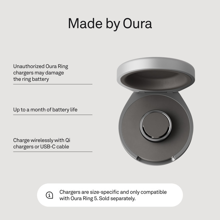 Oura Ring 5 Wireless Charging Case Size 12 visual supplier
