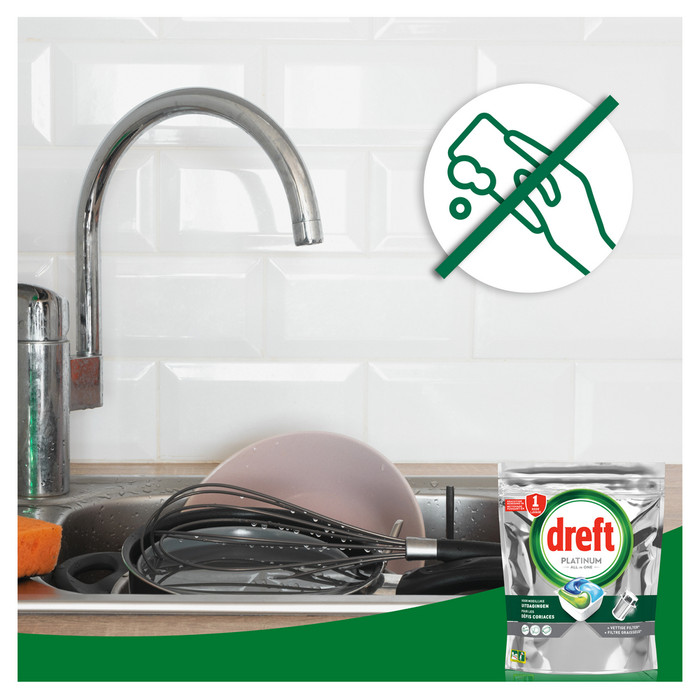 Dreft Vaatwastabletten Platinum All In One Original - 96 stuks visual leverancier