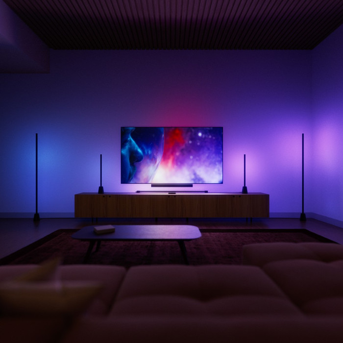 Philips Hue Play HDMI Sync Box 4K product in gebruik