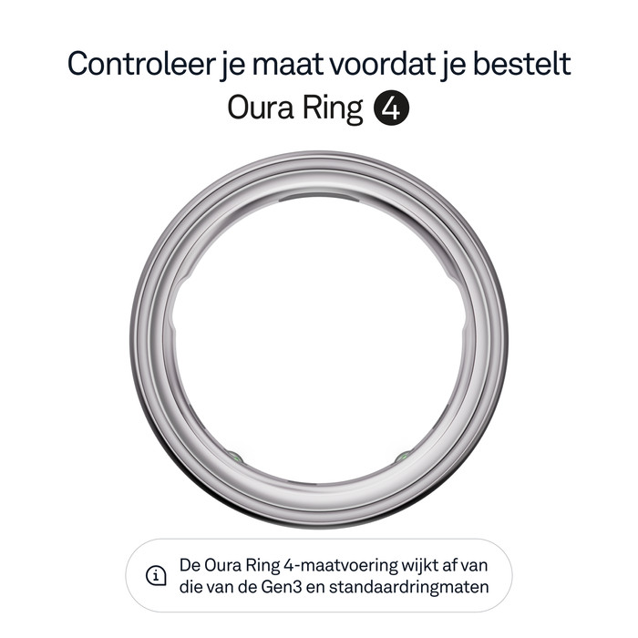 Oura Ring 4 Maat 6 Zilver visual leverancier