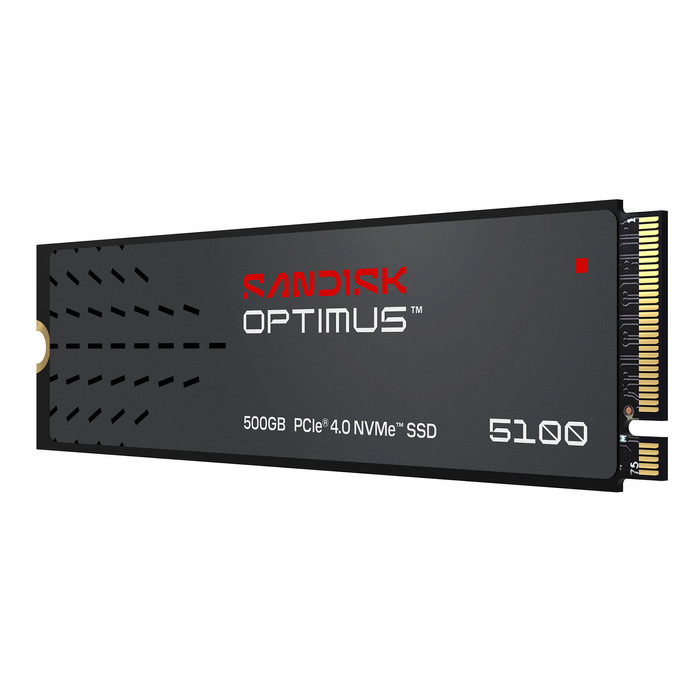 SANDISK Optimus 5100 500GB NVMe SSD linkerkant