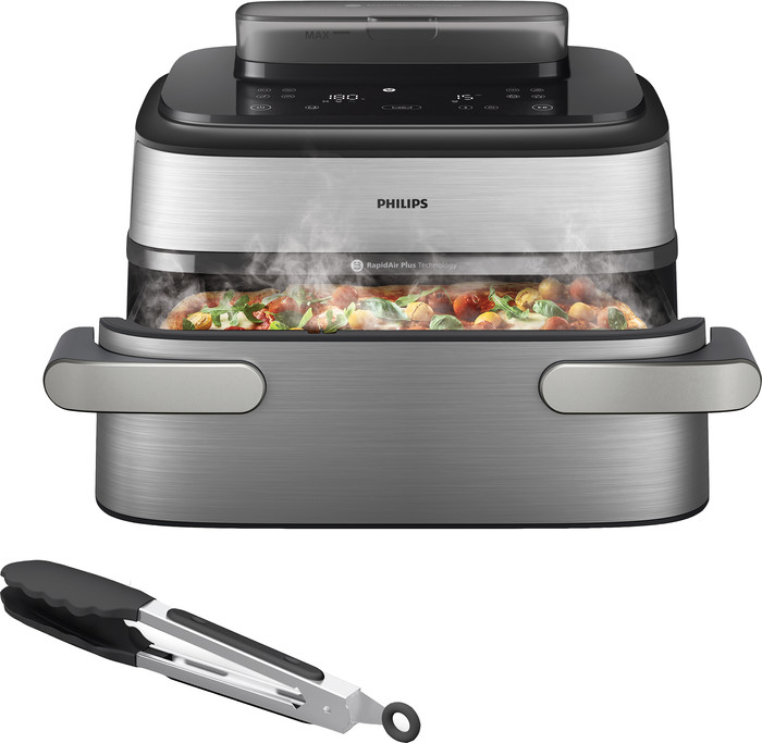 Philips Airfryer 5000 serie Megabasket NA565/02 bovenkant