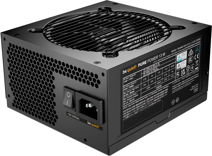 be quiet! PURE POWER 13 M 1000W achterkant