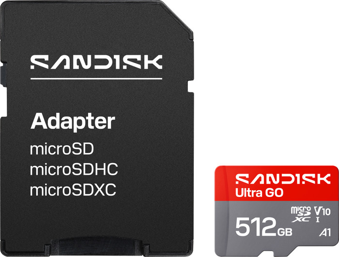 SANDISK Ultra GO microSDXC 512GB 190MB/s voorkant
