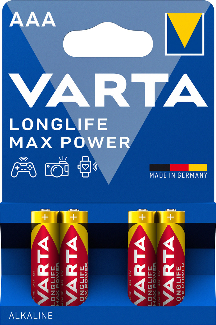 Varta Longlife Max Power AAA Blister 4 stuks Main Image