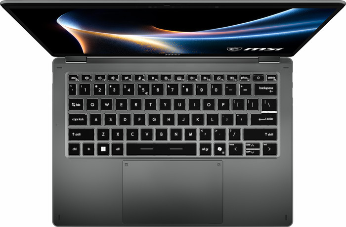 MSI Prestige 14 Flip AI+ D3MTG-049NL OLED QWERTY bovenkant