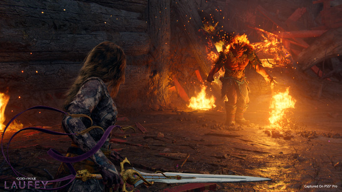God of War Laufey PS5 product in gebruik