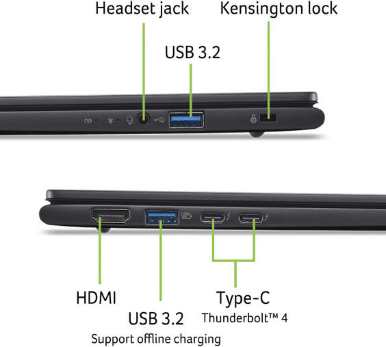 Acer TravelMate P6 14 AI TMP614-54-TCO-70QD QWERTY visual leverancier