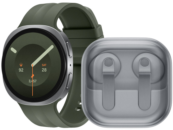 Samsung Galaxy Watch 9 Zilver/Groen 44mm + Samsung Galaxy Buds4 Wit Main Image