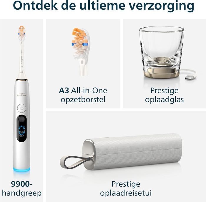 Philips Sonicare Series 9900 HX9813/91 Wit accessoire