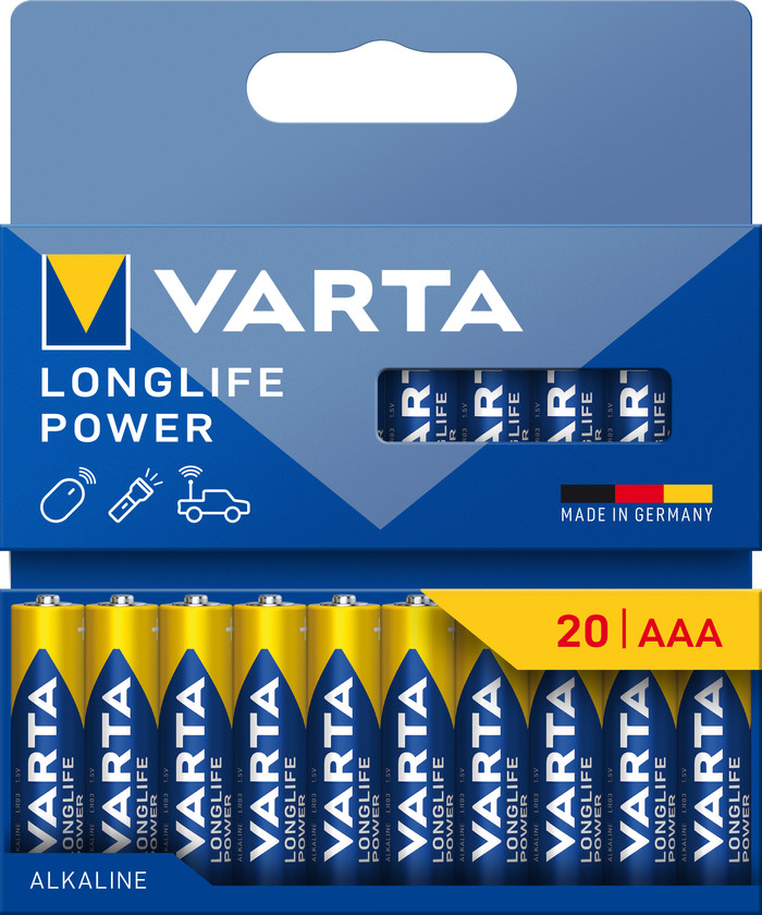 Varta Longlife Power AAA Pack 20 stuks Main Image