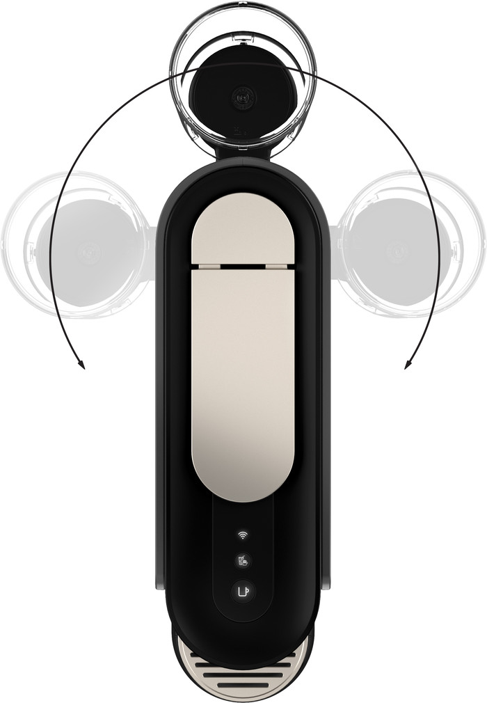 De'Longhi Nespresso ENV200GYAE Vertuo UP Antraciet + Aeroccino bovenkant