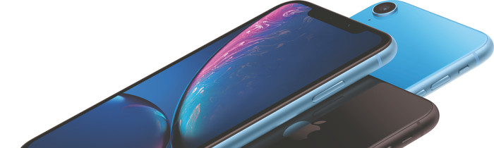 iPhone Xr 64 Go Bleu Reconditionné (Légères traces d'utilisation) dessus