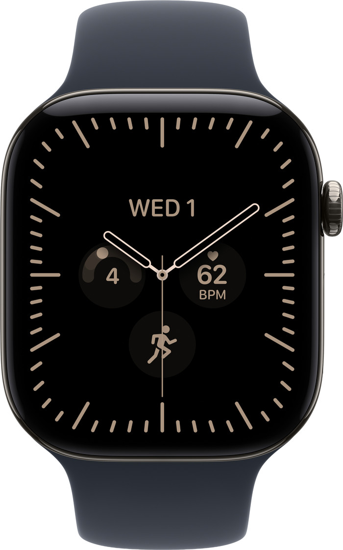Apple Watch Series 12 Cellular 46mm Titanium Natural Sport Band S/M front
