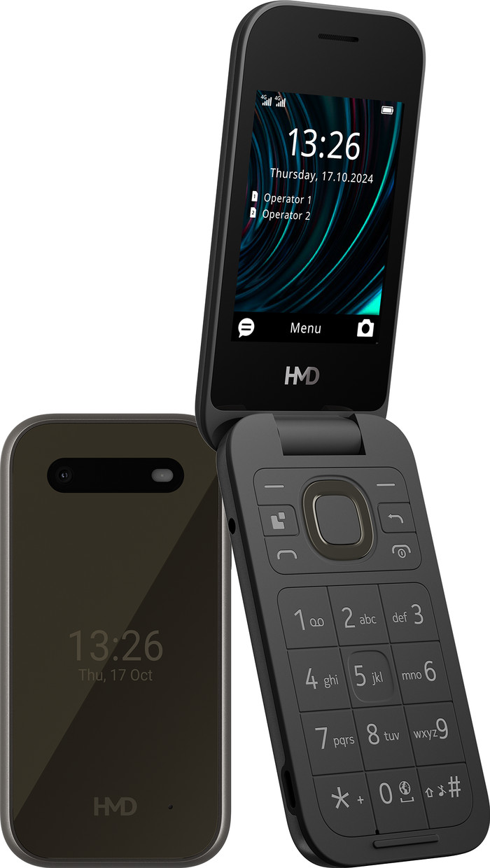 HMD 2660 Flip 128MB Zwart voorkant