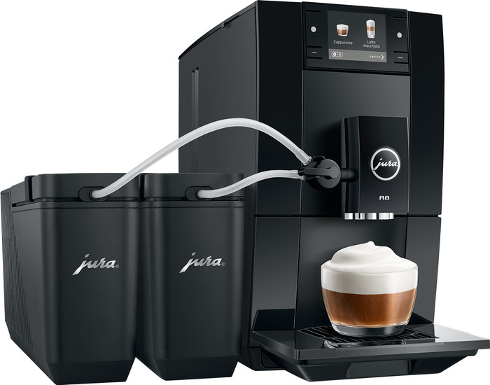 JURA A8 Piano Black (EA) linkerkant