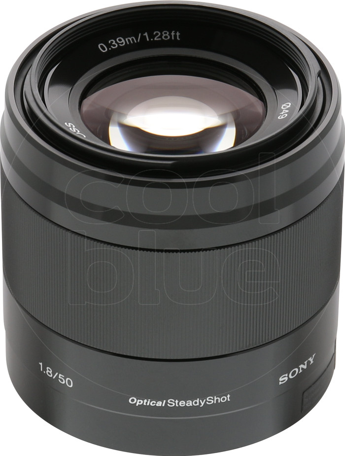 Sony E 50mm f/1.8 OSS Zwart bovenkant