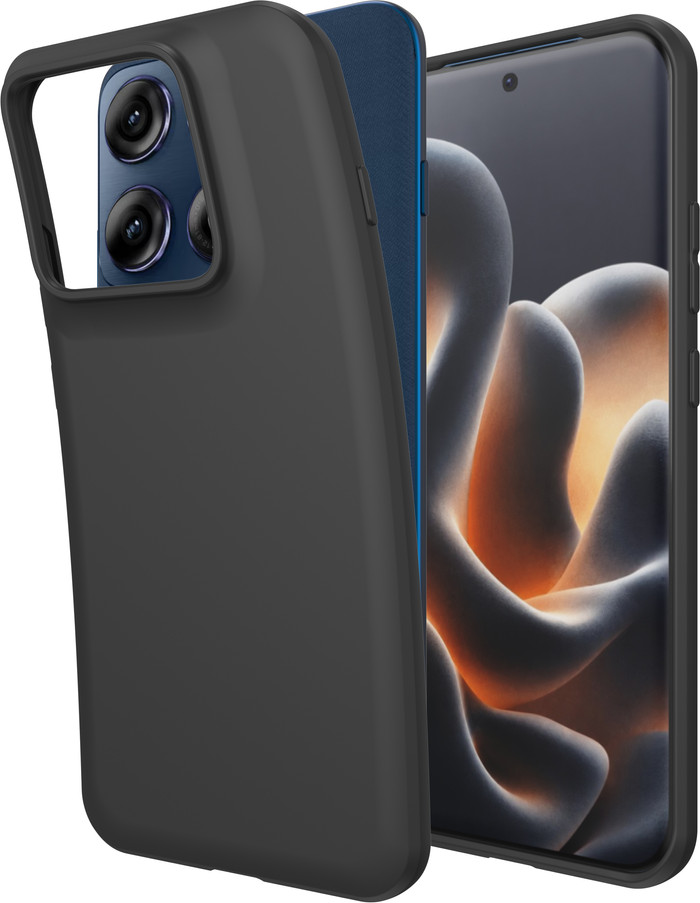 Just in Case Soft Design Motorola Edge 70 Pro Back Cover Zwart linkerkant