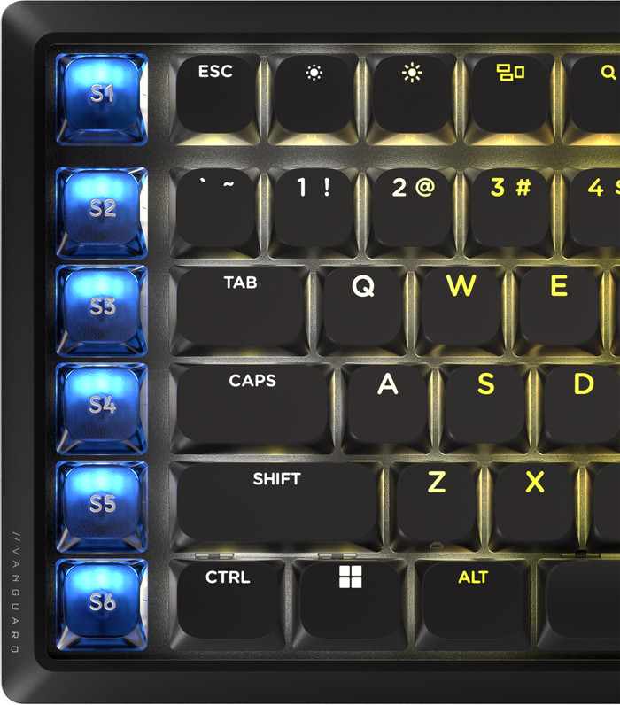 Corsair Vanguard AIR 99 Wireless Gaming Toetsenbord Zwart Qwerty detail