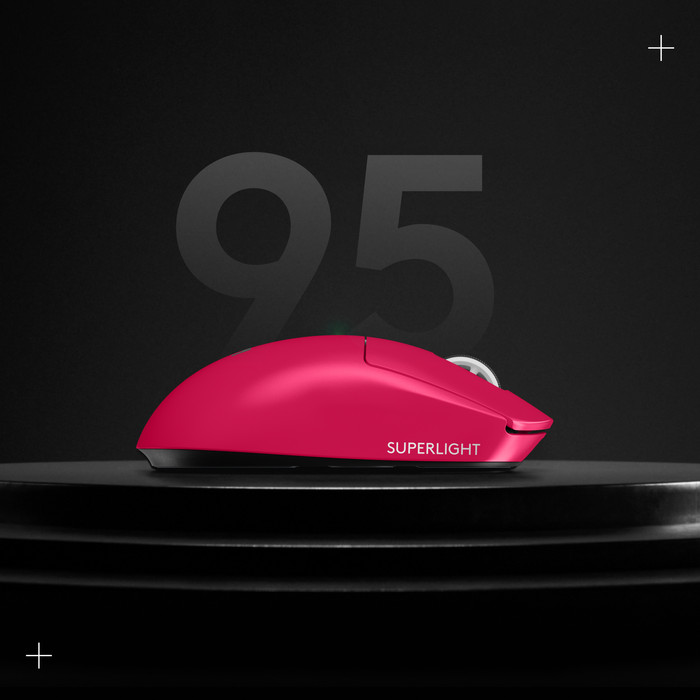 Logitech G PRO X Superlight 2 LIGHTSPEED Wireless Gaming Mouse Magenta product in use