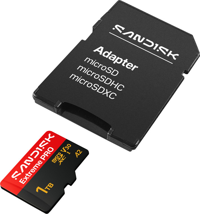 SANDISK Extreme PRO microSDXC 1TB 250MB/s bovenkant