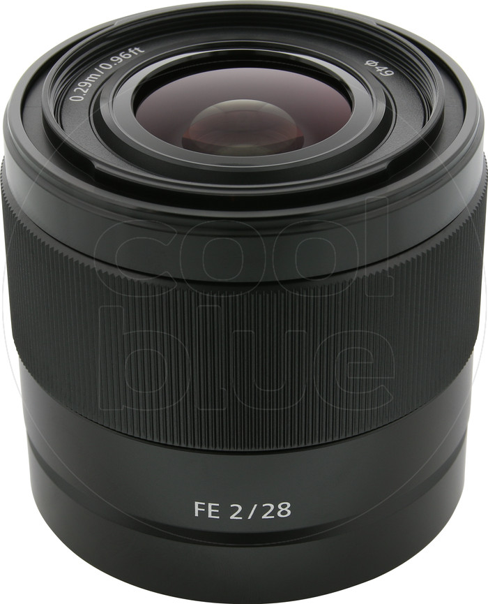 Sony FE 28mm f/2.0 bovenkant