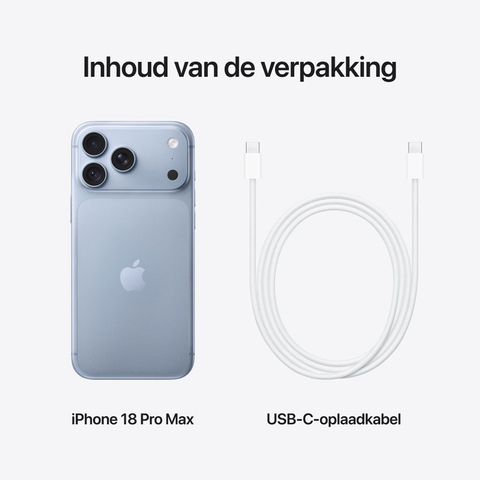 Apple iPhone 18 Pro Max 2TB Lichtblauw visual leverancier
