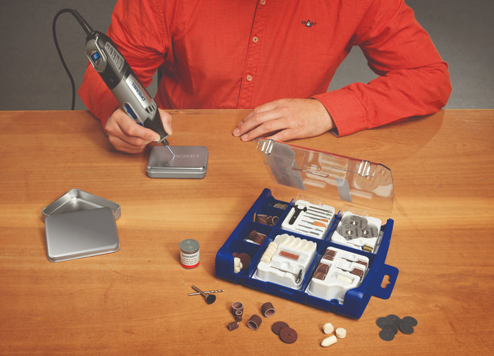 Dremel MAS 150-piece Accessory Set product in use