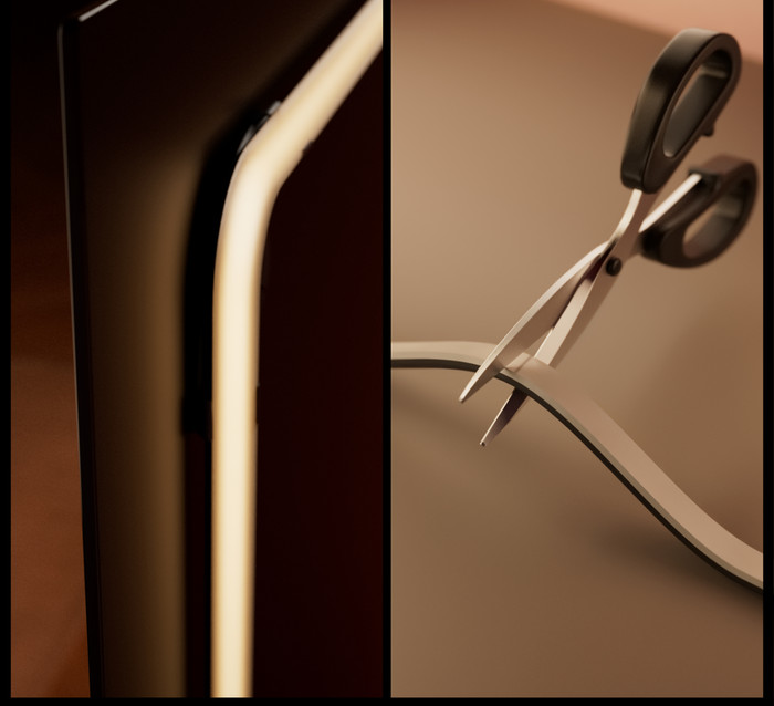 Philips Hue Play Gradient led strip Montagebeugel product in gebruik