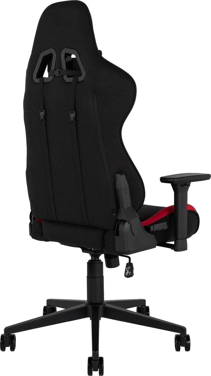 Vortech Essential Gamestoel Rood + Vortech Vloermat Zwart achterkant
