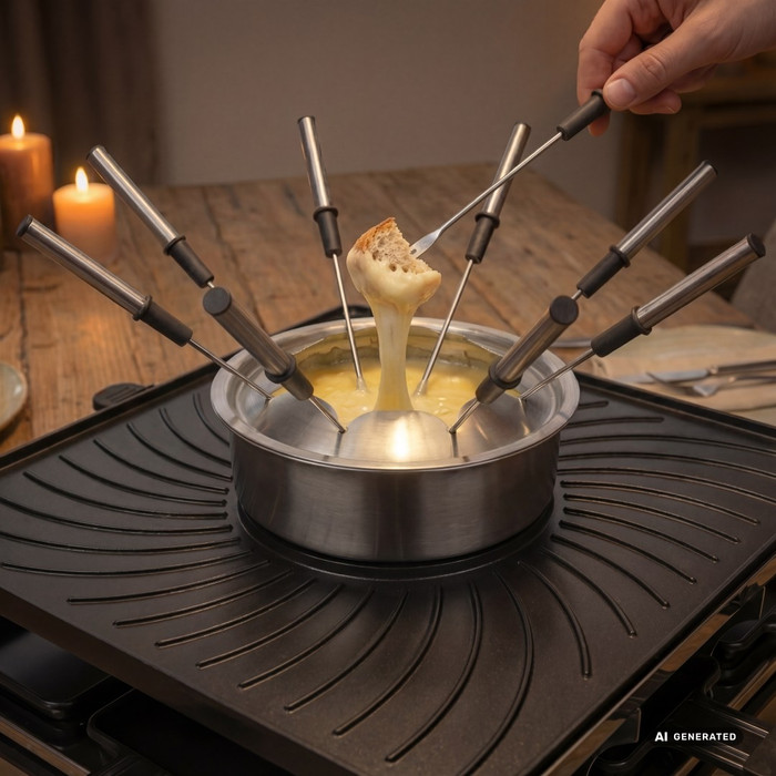 Princess Raclette and Fondue product in gebruik