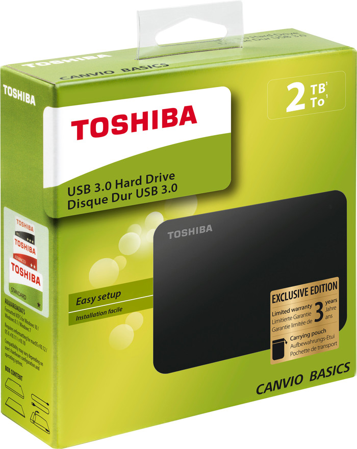 Toshiba Canvio Basics Exclusive 2 To emballage
