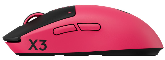 Logitech G PRO X3 SUPERSTRIKE LIGHTSPEED Roze rechterkant
