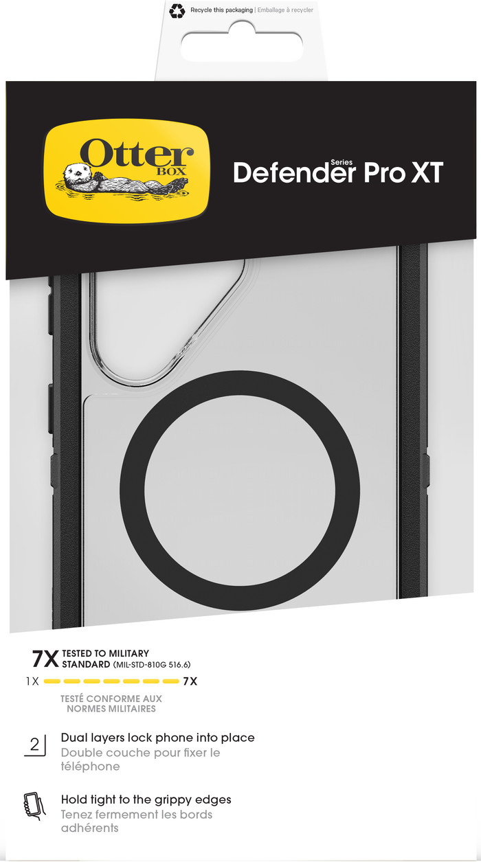 Otterbox Defender Samsung Galaxy S26 Ultra Back Cover met Magneet Transparant Zwarte Rand verpakking