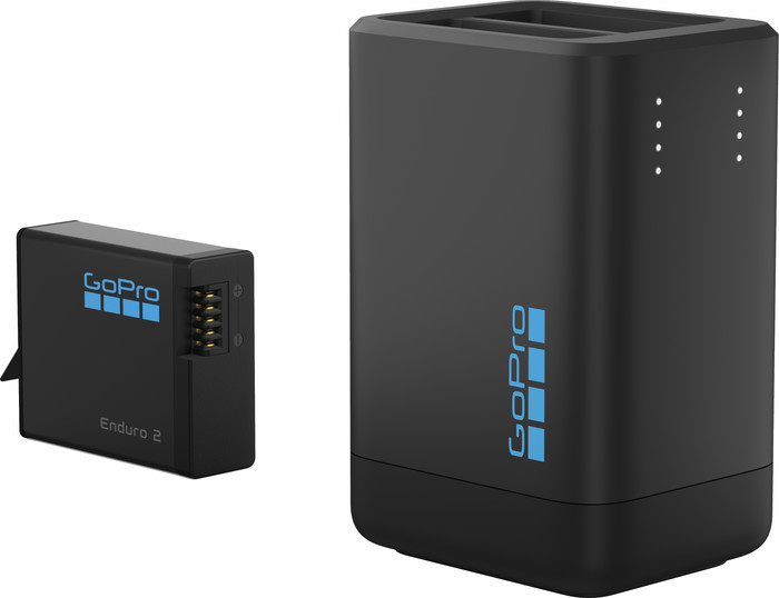 GoPro Enduro Dual Battery Charger + Enduro 2 battery rechterkant