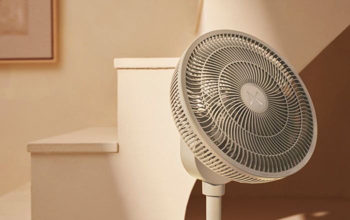 Duux Whisper 3 Greige product in gebruik