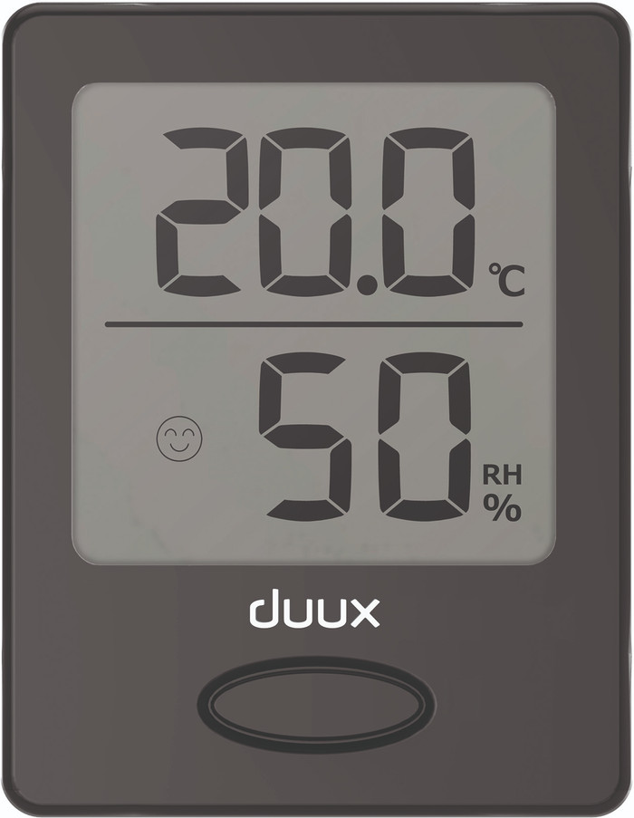 Duux Sense Hygrometer en Thermometer Zwart voorkant