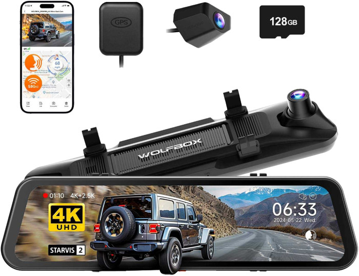 Wolfbox G900 Pro 4K Wifi GPS 128GB accessoire