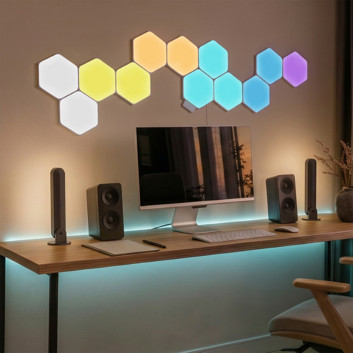 Philips Hue Nanoleaf Wandmodule product in gebruik