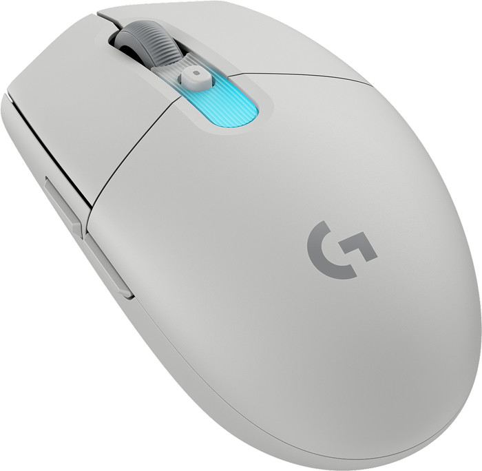 Logitech G305 X SUPERLIGHT Wireless Gaming Mouse White left side