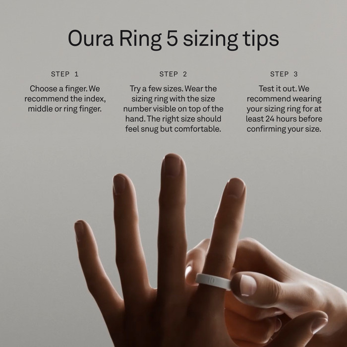 Oura Ring 5 Maatset visual leverancier
