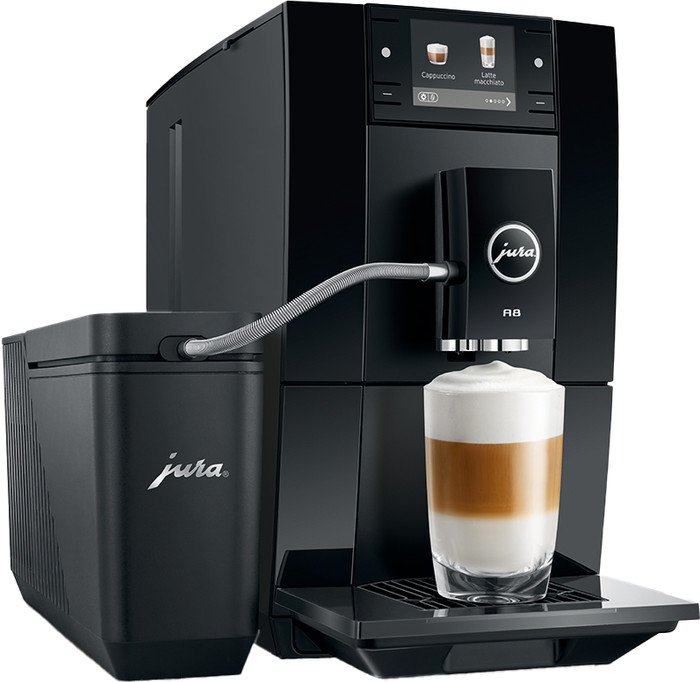JURA A8 Piano Black (EA) linkerkant