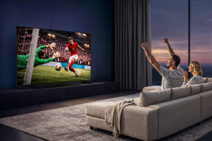 Samsung Micro RGB 55" R85H (2026) product in gebruik