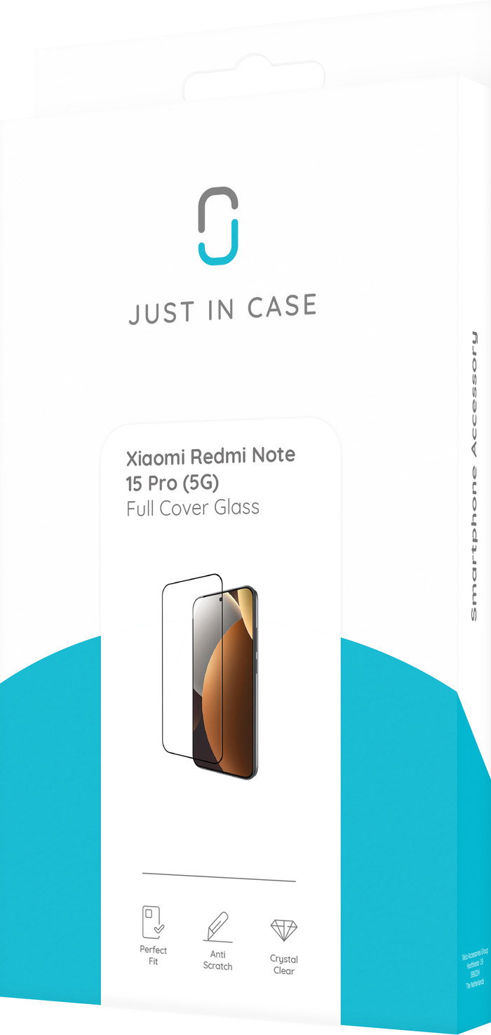 Just In Case Tempered Glass Xiaomi Redmi Note 15 Pro 5G Screenprotector verpakking