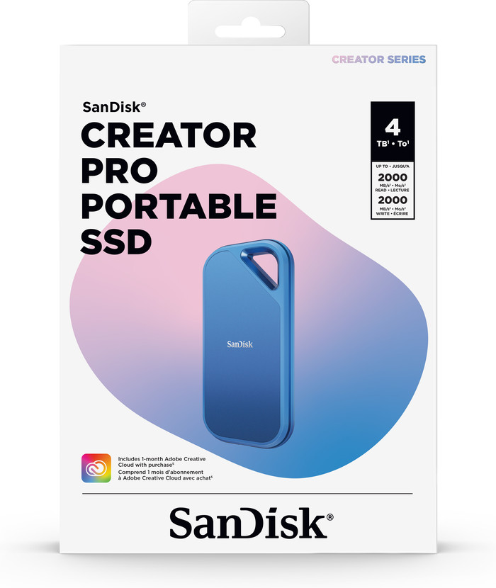 SANDISK Creator Pro Portable SSD 4TB verpakking